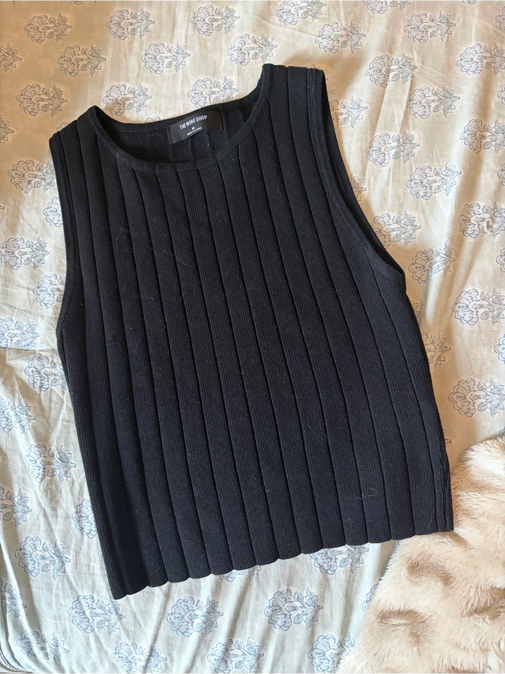 The workshop Ribbed Knit Tank Top - Black
